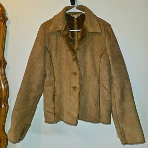Woman's Vintage Oxido faux fur/suede coat